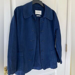 ZARA Women linen cotton blazer blue women’s medium